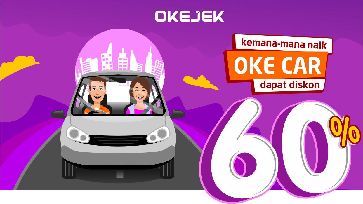Naik OKE CAR Sekarang Lebih Hemat! Dapatkan Diskon Hingga 60%